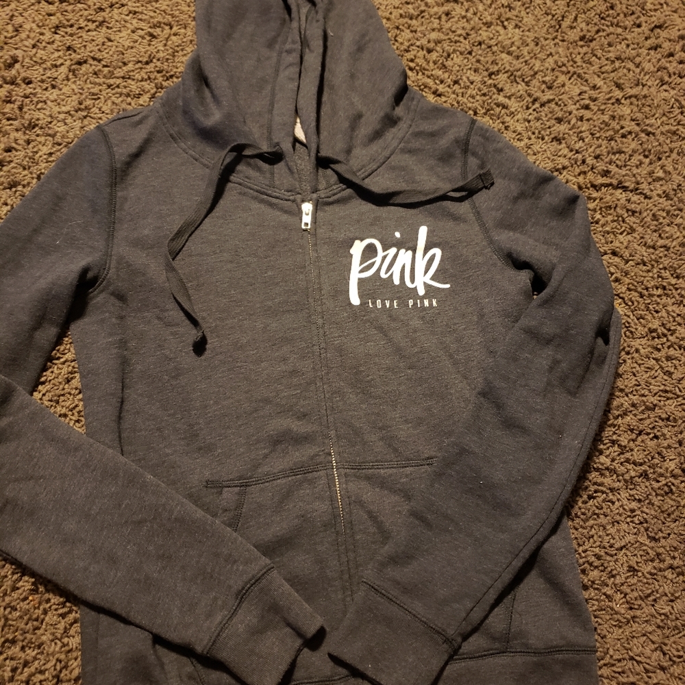 Small pink full zip hoodie